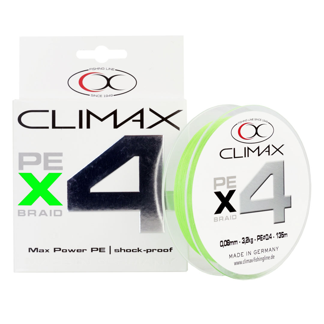 Climax X4 chartreuse Spule Schnur Verpackung