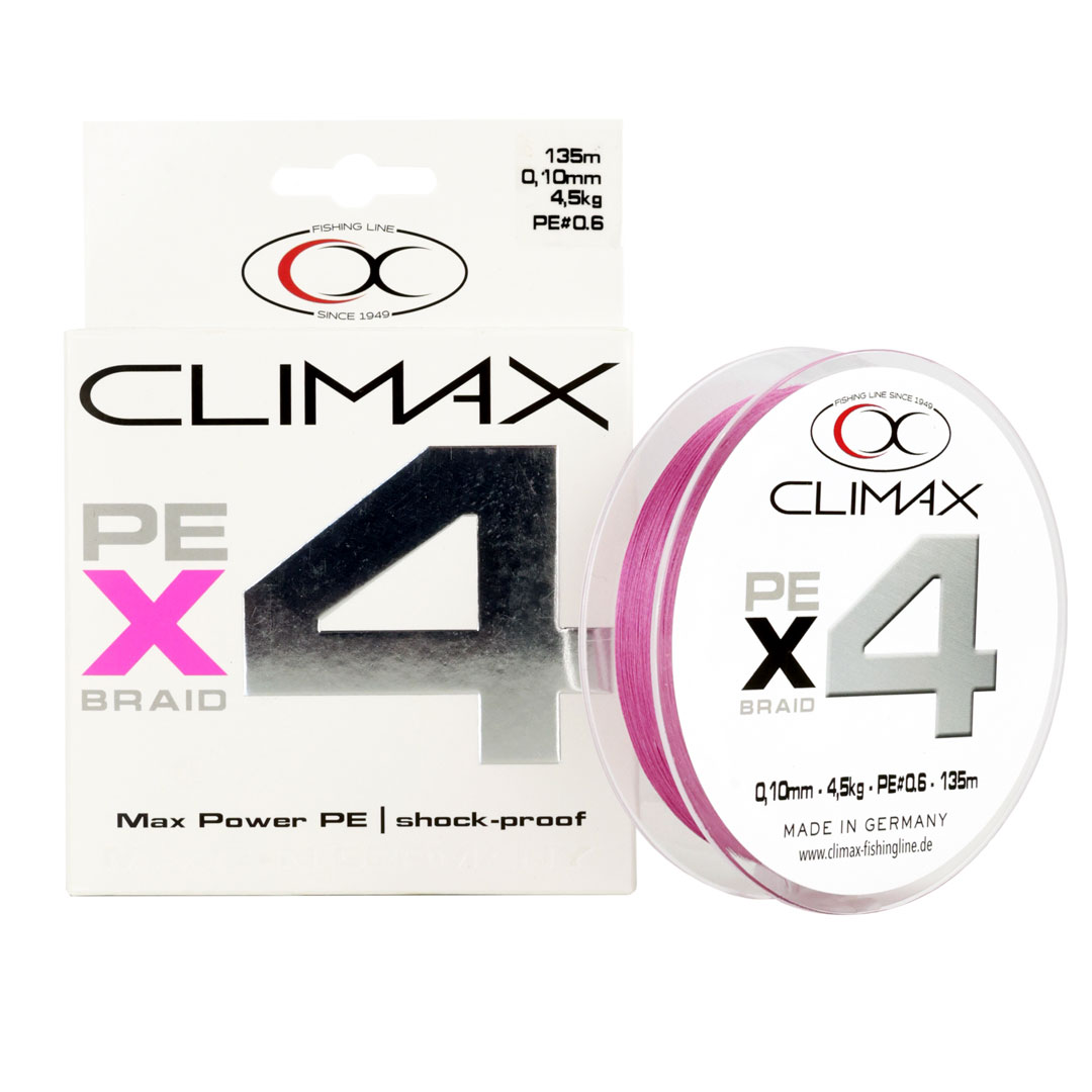 Climax X4 purple Spule Schnur Verpackung