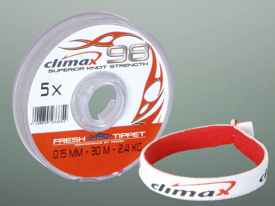 Climax Flyfishing Climax98 Tippet, Verpackung und Tippet