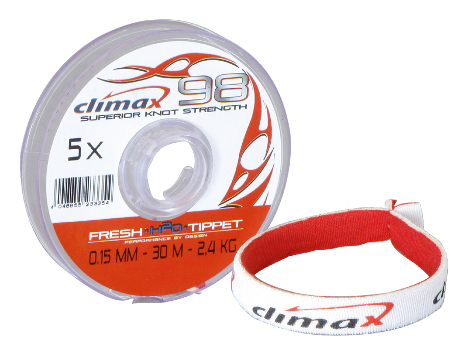 Climax Flyfishing Climax98 Tippet, Verpackung und Tippet